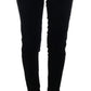 Ermanno Scervino Black Viscose Blend Velvet Cropped Pants