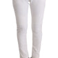 Ermanno Scervino White Cotton Slim Fit Casual Pants