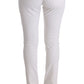 Ermanno Scervino White Cotton Slim Fit Casual Pants