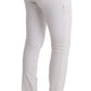 Ermanno Scervino White Cotton Slim Fit Casual Pants