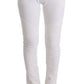 Ermanno Scervino White Cotton Slim Fit Casual Pants