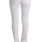 Ermanno Scervino White Cotton Slim Fit Casual Pants