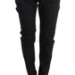 Ermanno Scervino Black Cotton Slim Fit Casual Pants