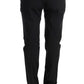 Ermanno Scervino Black Cotton Slim Fit Casual Pants