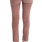 Ermanno Scervino Pink Velvet Cropped Casual Pants