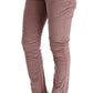 Ermanno Scervino Pink Velvet Cropped Casual Pants