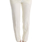 Ermanno Scervino White Cotton Regular Fit Casual Pants