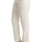 Ermanno Scervino White Cotton Regular Fit Casual Pants