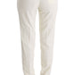 Ermanno Scervino White Cotton Regular Fit Casual Pants