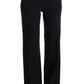 Ermanno Scervino Black Viscose Flare Bootcut Pants