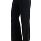 Ermanno Scervino Black Viscose Flare Bootcut Pants