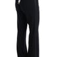 Ermanno Scervino Black Viscose Flare Bootcut Pants