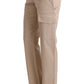 Ermanno Scervino Beige Cotton Wool Regular Fit Pants