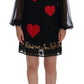 Dolce & Gabbana Black San Valentino Sequined Shift Dress