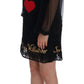 Dolce & Gabbana Black San Valentino Sequined Shift Dress