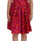 Dolce & Gabbana Pink Patterned A-line Above Knees Dress