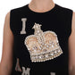 Dolce & Gabbana Black I AM A PRINCESS Crystal Shift Dress