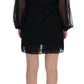 Dolce & Gabbana Black Lace Red Heart Shift Dress