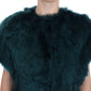 Dolce & Gabbana Exquisite Green Alpaca Fur Long Vest