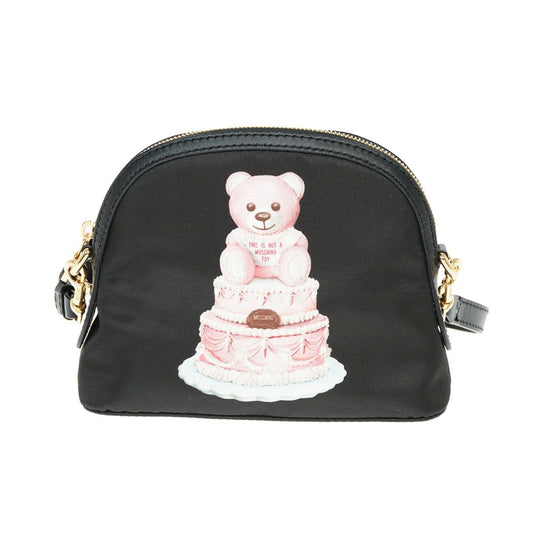 Moschino Couture Black Teddy Bear Cake Clutch Bag