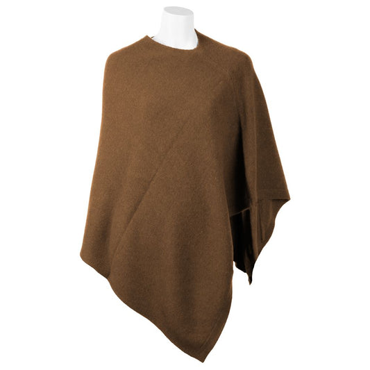 Emilio Romanelli Brown Cashmere Poncho