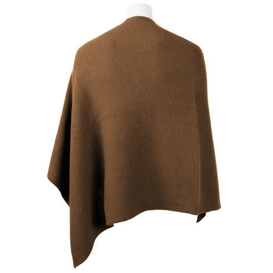 Emilio Romanelli Brown Cashmere Poncho