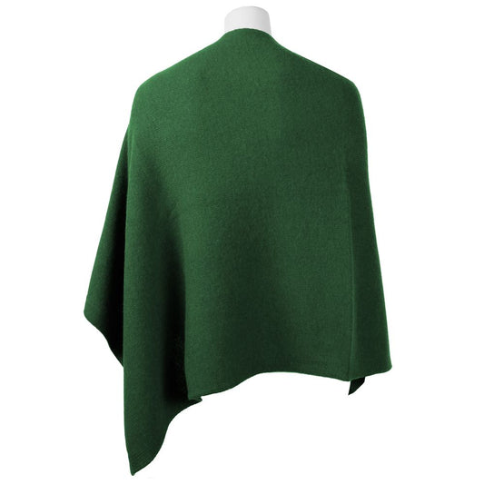 Emilio Romanelli Green Cashmere Poncho