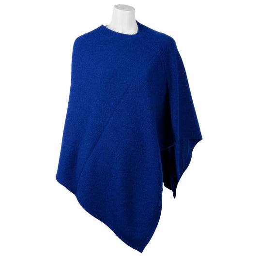 Emilio Romanelli Blue Cashmere Poncho