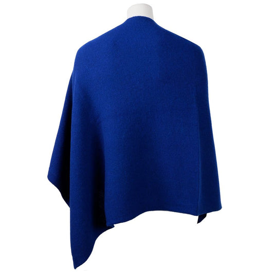 Emilio Romanelli Blue Cashmere Poncho