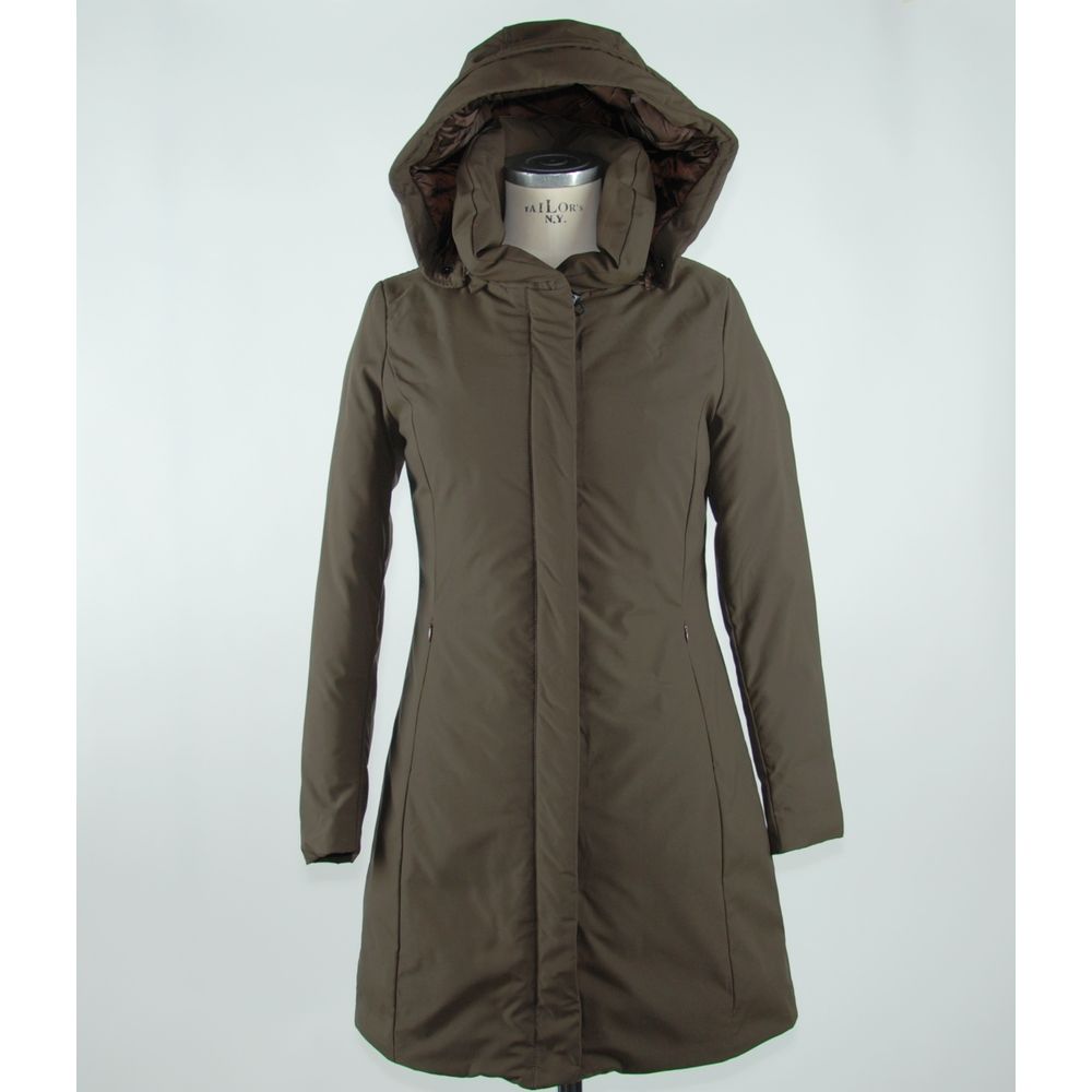 Emilio Romanelli Brown Hooded Jacket