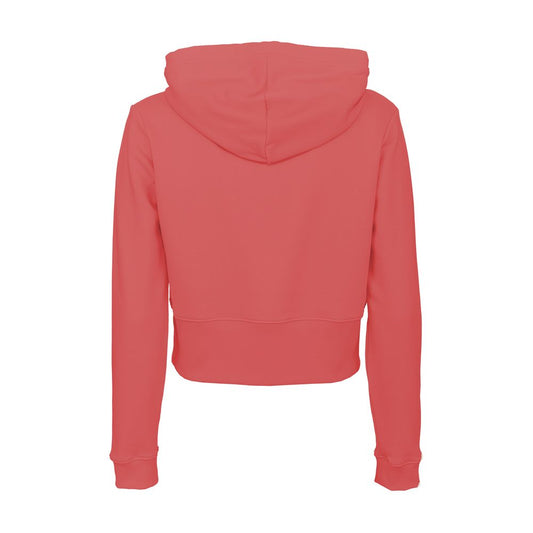 Imperfect Red Rhinestone Logo Cropped Hoodie