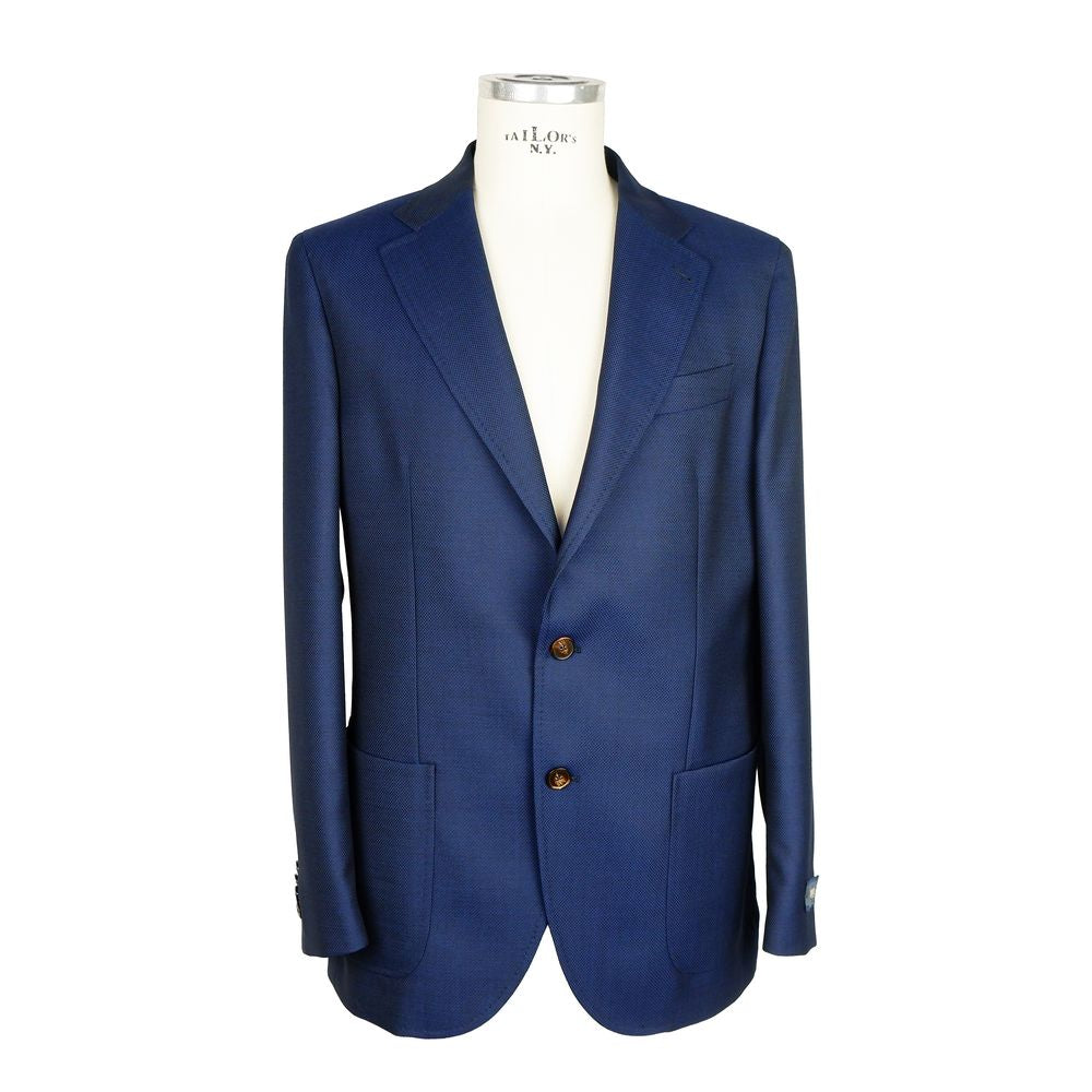 Emilio Romanelli Blue Wool Blazer