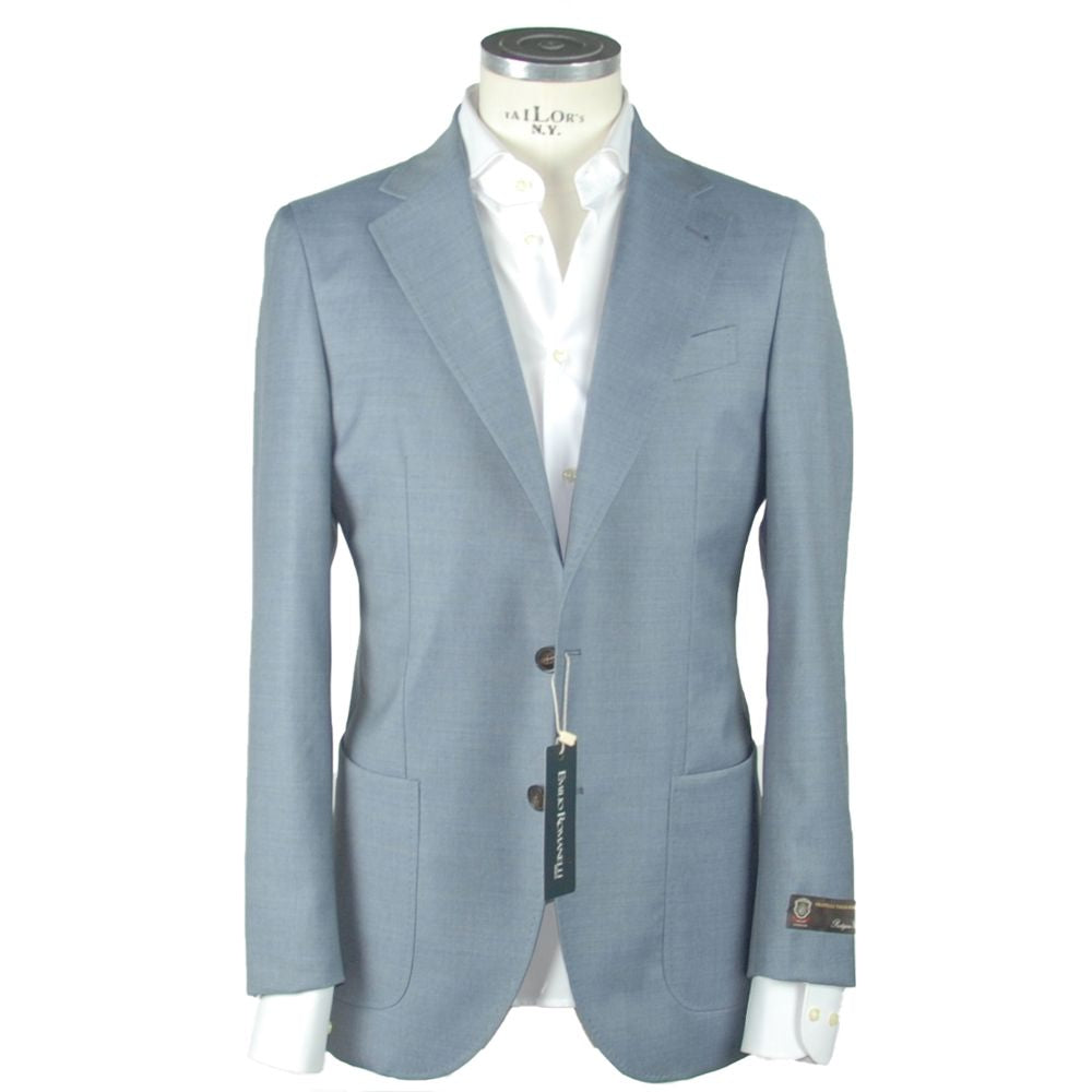 Emilio Romanelli Light Blue Wool Blazer