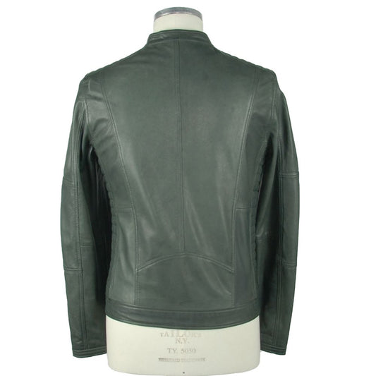 Emilio Romanelli Green Leather Jacket