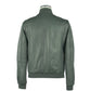 Emilio Romanelli Green Leather Jacket