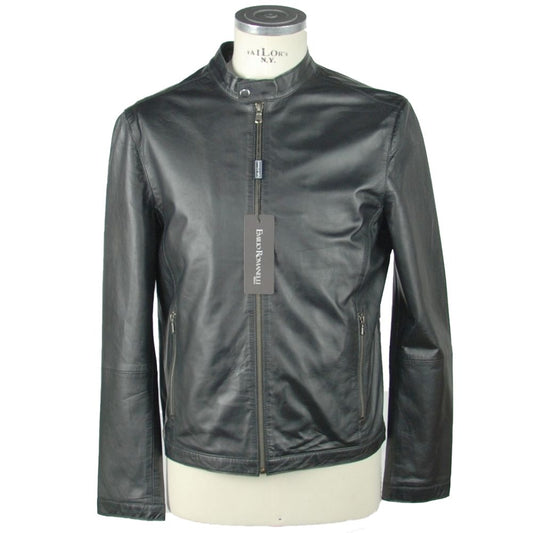 Emilio Romanelli Black Leather Jacket