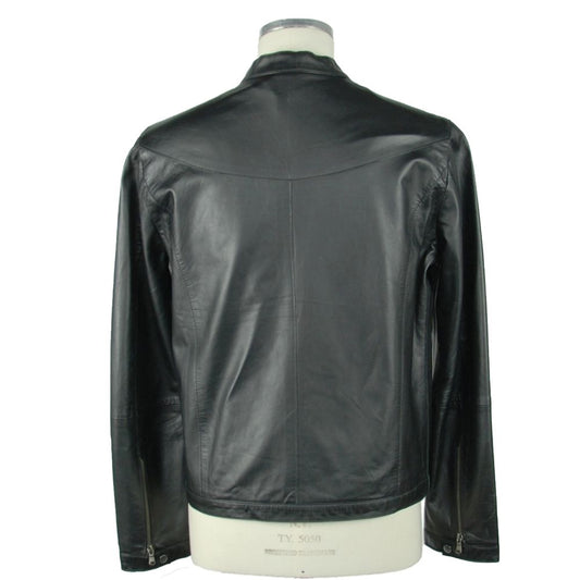 Emilio Romanelli Black Leather Jacket