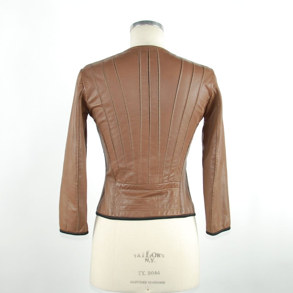 Emilio Romanelli Brown Leather Jackets & Coat