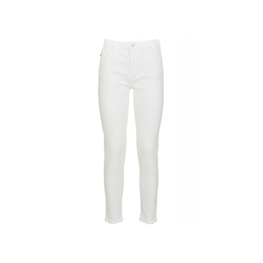 Imperfect White Cotton Jeans & Pant