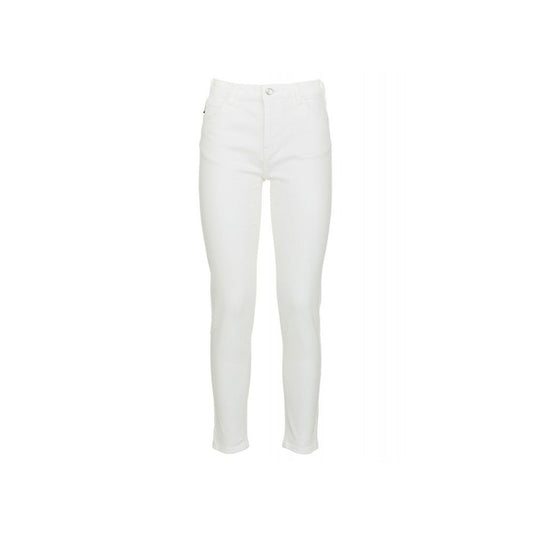 Imperfect White Cotton Jeans & Pant