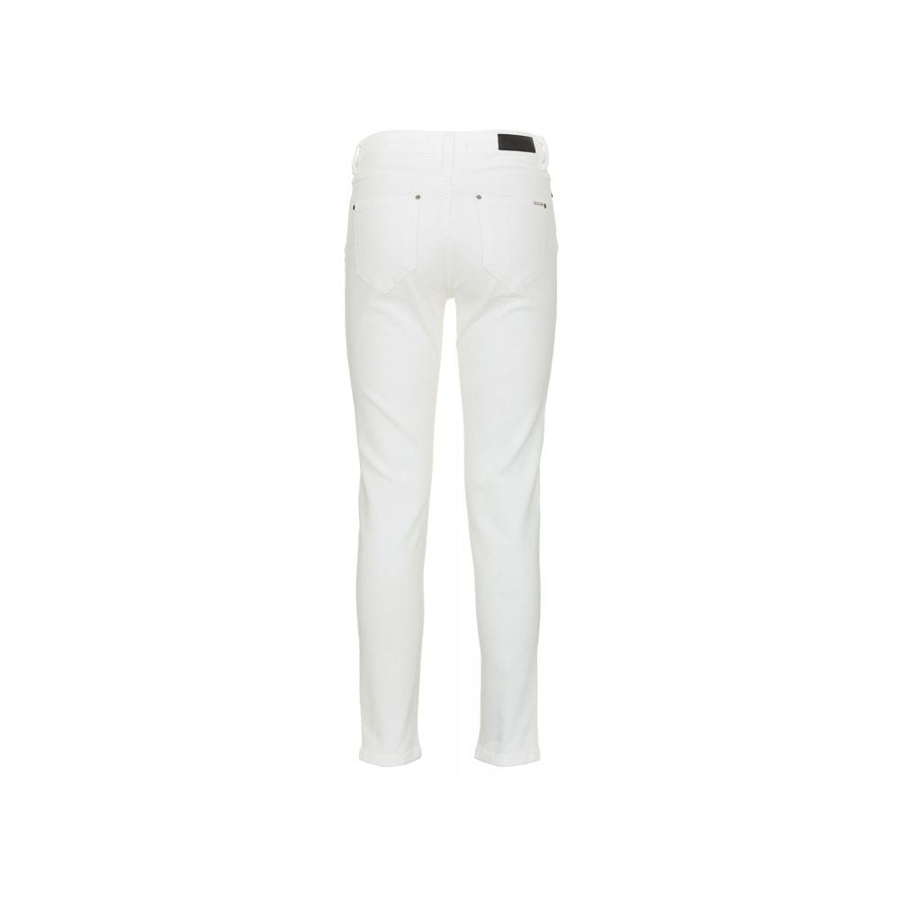 Imperfect White Cotton Jeans & Pant