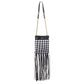 Versace Black White Fringe Leather Shoulder Handbag