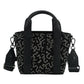 Jimmy Choo Black Leather and Canvas Small Tote Bag