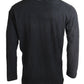 Dsquared² Black Cotton Linen Long Sleeves Pullover Sweater