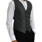 Dolce & Gabbana Gray Wool Formal Dress Waistcoat Vest