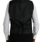 Dolce & Gabbana Black Wool Waistcoat Dress Formal Vest