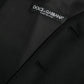 Dolce & Gabbana Black Wool Waistcoat Dress Formal Vest