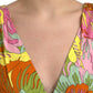 Dolce & Gabbana Multicolor Floral Silk Chiffon V-neck Dress