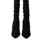 Dolce & Gabbana Black Stiletto Heels Mid Calf Boots Shoes