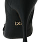 Dolce & Gabbana Black Devotion Quilted Buckled Boots Shoes